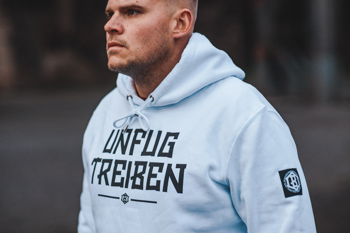Hoodie | UNFUG TREIBEN | white