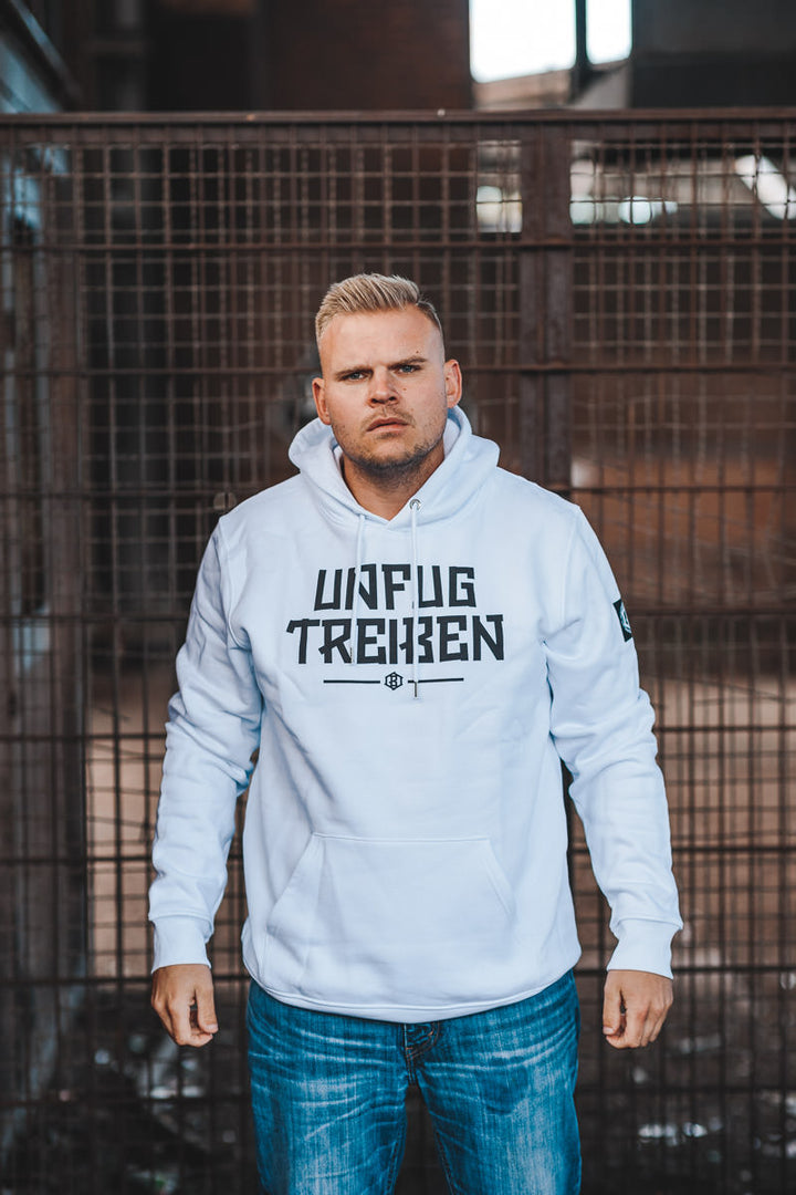 Hoodie | UNFUG TREIBEN | white